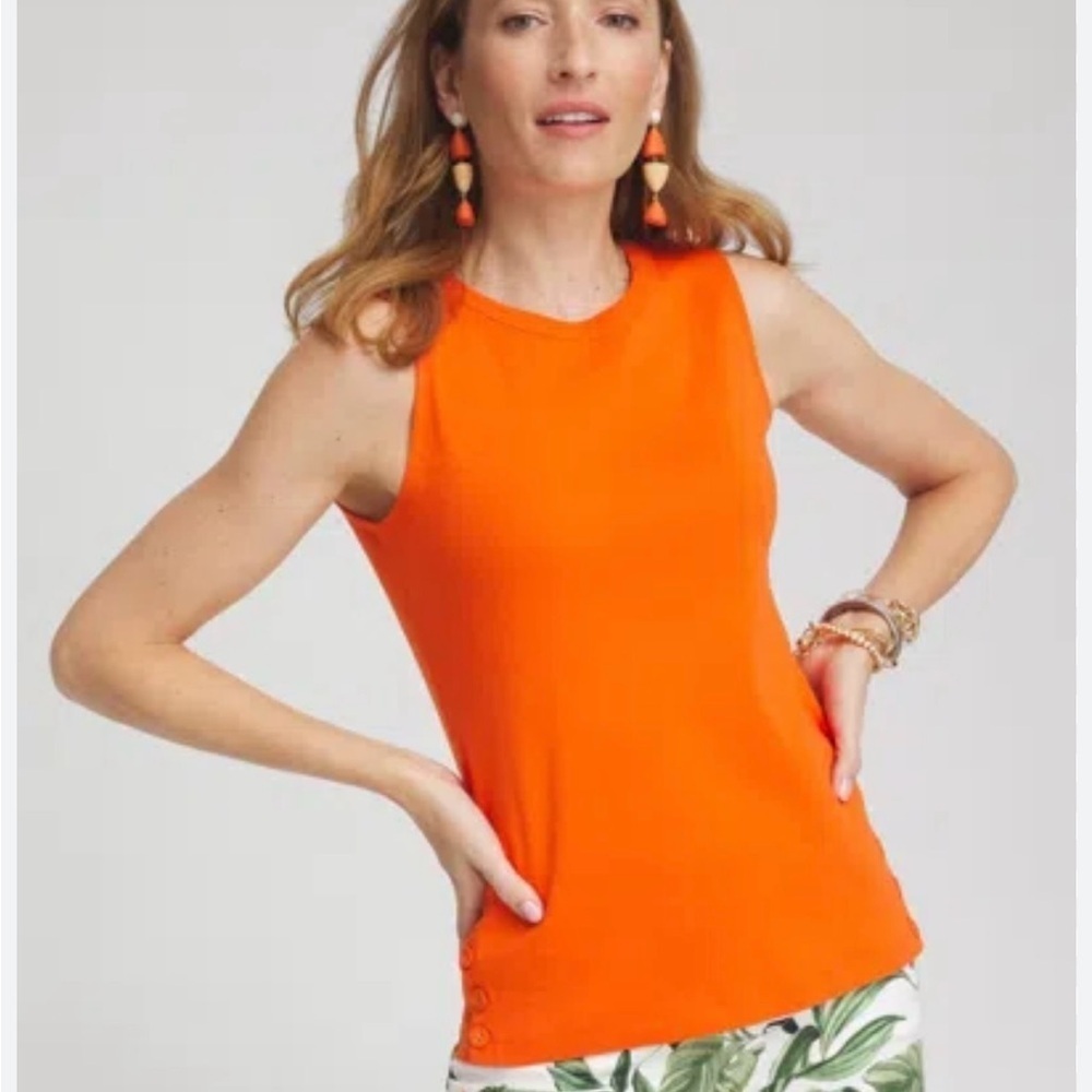 Chicos Orange Sleeveless Women's Top